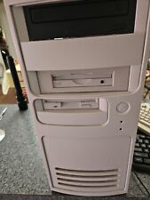 Vintage Retro White Desktop AMD PC 40gb HD CD/DVD with Zip and Floppy Drive. picture