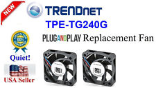 2x Quiet Version Replacement Fans for TRENDnet TPE-TG240G Gigabit Switch picture
