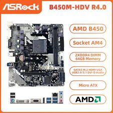 ASRock B450M-HDV R4.0 Motherboard M-ATX AMD B450 AM4 DDR4 SATA3 HDMI VGA DVI-D picture