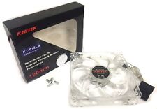 New Kentek 120mm 12cm White / Clear 4 LED LEDs Case Power Supply Fan 3 /4 Pin picture