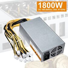1800w 8 GPU PSU Mining Power Supply Server for Ethereum BTC 2U 10x6PIN 110~264v picture