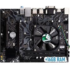 Motherboard With Processor Heatsink And 16gb RAM Included Quadcore M-ATX Rs232_ picture