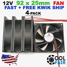 GDSTIME 92mm 9225 12v DC Cooling Fan Computer Case 2-Pin 92mmx92mmx25mm 4-Pack picture