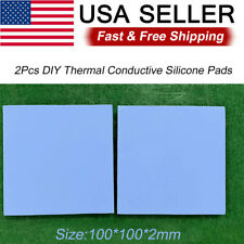 Thermal Conductive Silicone 100*100*2mm for GPU CPU Heatsink Cooling Pad 2 Set picture