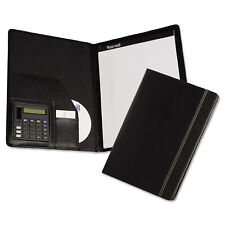 Samsill Slimline Padfolio Leather-Look/Faux Reptile Trim Writing Pad Black 71220 picture