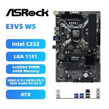 ASRock E3V5 WS Motherboard ATX Intel C232 LGA1151 DDR4 64GB SATA3 RJ45 Audio+I/O picture