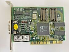 RARE VINTAGE S3 TRIO64 1 MB EXP 2 MB PCI VGA CARD FCC ICUVGA-GW407 MXB32 picture
