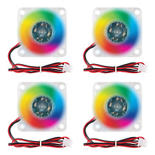 4Pcs 3010 Fan 30Mm 30X30X10Mm RGB Fan Colorful Led DC 12V 3010 DC Cooler Hydraul picture