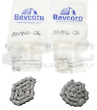 LOT OF 2 NEW BEVCORP BEV842-126 #35-1 ROLLER CHAIN W/MASTER CHAIN APPROX 12