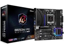 ASRock B650M PG RIPTIDE WIFI AM5 Micro-ATX Motherboard, DDR5, 2x PCIe 4.0 picture
