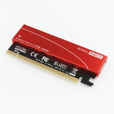 M.2 NVMe SSD to PCIE 4.0 3.0 X16 Adapter Card With Heatsink Case RED picture