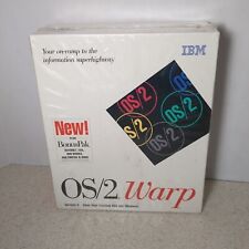 Vintage IBM OS/2 Warp Version 3 in Box w Bonus Pak New Sealed Intel 386 CD ROM picture