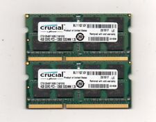 8GB (2X 4GB) Crucial DDR3 1600  PC3-12800 Laptop Notebook Memory PC Ram SODIMM picture