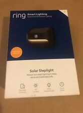 Ring Smart Lighting Outdoor Solar Steplight Motion-Sensor Smart Alarm Black NEW picture