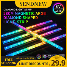 LED Crystalline Light Bar 280mm RGB Addressable 3-Pin 5V Digital Neon Kit DIY PC picture