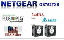 Pack of 2x New OEM Replacement fans for Netgear GS752TXS Gigabit Smart Switch  picture