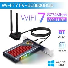 RGB Gaming WiFi 7 PCIE Network Card BE200 Bluetooth 5.4 Desktop PC WiFi7 Adapter picture