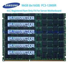 Samsung 96 GB (6x16 GB) DDR3 1600MHZ PC3-12800R 1.5V ECC Registered Server Ram picture