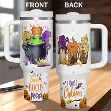 Three Witches Halloween It's Just A Bunch Of Hocus Pocus Witches 40oz Tumbler 5D picture