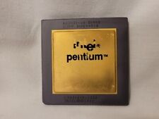 Vintage 1992 Intel Pentium 60 MHz CPU P60 A80501-60 SX948 Gold Top Processor #1 picture