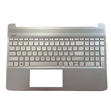 For HP 15S-EQ 15S-FQ 15-DY2795WM 15-EF 15-DY Palmrest Keyboard L63578-001 Silver picture