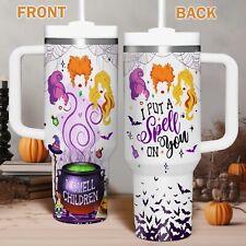 Halloween Three Witches I Smell Children Tumbler 40oz, Hocus Pocus Witches I Put picture