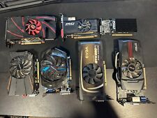GPU Graphics Card lot for parts 7 GPUs, Nvidia GTX and AMD Radeon picture
