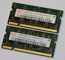 HYNIX Laptop 1GB DDR2 PC4200 RAM 2 X 512MB Sticks V000061770 Pair PC2-4200S-444 picture