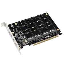 4 Port M.2 NVME SSD To PCIE X16 Adapter Converter Expansion Card LED Indicator picture