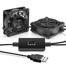 Dual USB Cooling Fan 60mm with Speeds Control 5V Ball Bearing Mini USB Fan fo picture