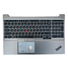 New For Lenovo Thinkpad E15 Gen 4 Palmrest Keyboard US 5M11G26129 Silver picture
