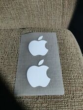 NEW White Apple Logo Sticker Decal - Genuine OEM - Includes 2 Stickers - Large picture
