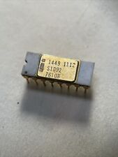 Vintage Computer Chip Gold White Ceramic Intel S1092 Rare picture