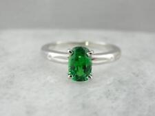 Springtime Green, Garnet Solitaire in Vintage Mounting picture
