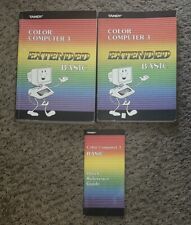 Vintage Tandy Color Computer 3 Extended BASIC Manuals & Reference Guide 1986 picture