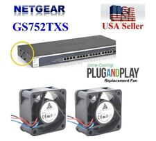 Set of 2x New Replacement Fans for NETGEAR ProSAFE GS752TXS picture