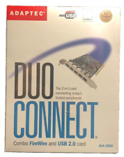 ADAPTEC DUO CONNECT COMBO FIRE WIRE AND USB 2.0 CARD AUA-3020 picture