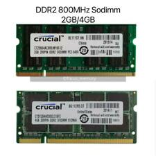 Crucial 2GB 4GB PC2-6400 667 800 MHz DDR2 200PIN PC2-5300 Laptop SO-DIMM Ram lot picture