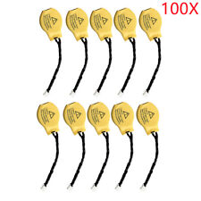 100 X Two Pin 2 For Lenovo Acer HP Dell Toshiba IBM Laptop Cmos Battery CR2032 picture