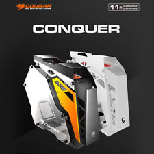 Computer Case COUGAR Conqueror White/Black ATX Tempered Glass Aluminum Alloy PC picture