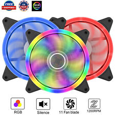 120mm RGB&PWM Gaming Fans Cooler LED Computer Case Cooling Fan Adjustable Color picture