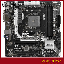 FOR ASROCK AB350M Pro4 AMD 64GB VGA HDMI DVI Micro ATX Motherboard Test OK picture