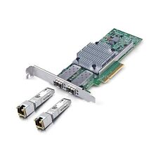 10Gb SFP+ PCI-E Network Card NIC, with 2 Pack 10GBase-T Module, PCI Express X... picture