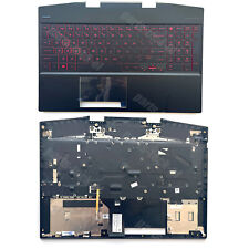 For HP Omen 15-DH 15.6'' Palmrest w/Backlit Keyboard Non-Touchpad Red Keys picture