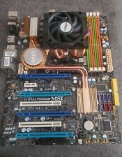 MSI K9A2 Platinum Motherboard AM2 With Phenom Quad Core PARTS ONLY  picture