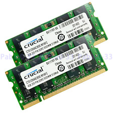 CRUCIAL 4GB 8GB 800 MHZ DDR2 PC2- 6400S 1.8V 200Pin SODIMM Laptop Memory RAM picture
