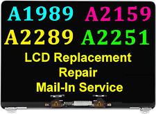 A1989-A2159-A2289-A2251 Macbook LCD Screen Replacement Repair Mail-In Service picture