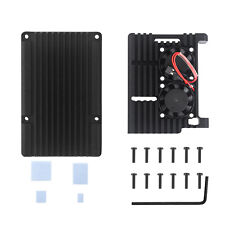 Metal Armor Case Shell Box W/ Dual Fan Heatsink For Raspberry Pi 4 Model B 4B V picture