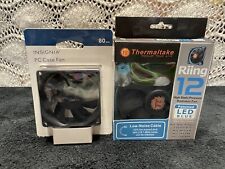 Insignia Pc Case Fan and Thermaltake Riing 12 LED Blue Pc Fan Combo picture