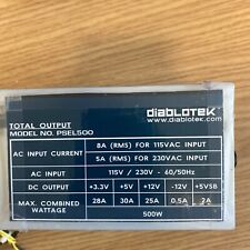 Diablotek EL Series PSEL500 500Watt ATX Power Supply As Is picture